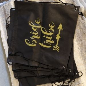 Bride Tribe Black & Gold Gift Bag Satchel